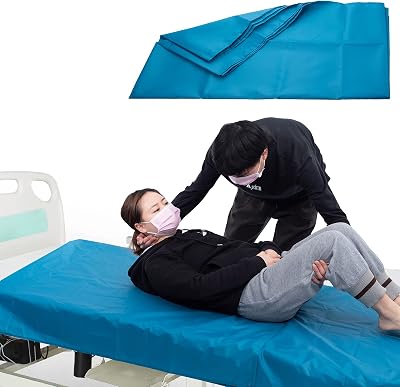 LOSCHEN Tubular Slide Sheet for Elderly Transfer, Sliding Draw Sheets to Assist Moving Elderly - for Cars, Vehicles, Wheelchairs and Bed- Hospitals & Home Care Lake Blue, 39x79100x200cm