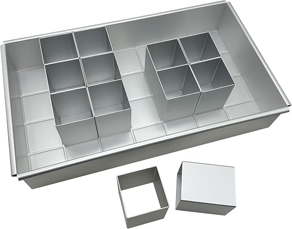 Woohome Cake Tins Non-Stick Adjustable DIY Baking Mould Set, Numbers and Letters, Aluminium for Wedding Birthday Cake