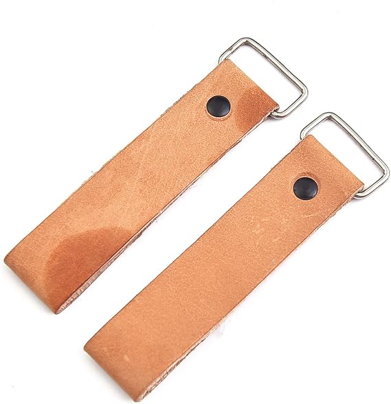 Leather Tape Measure Holder for Belt, 5 Inch Length, 2-Pack, Brown and Dark Brown