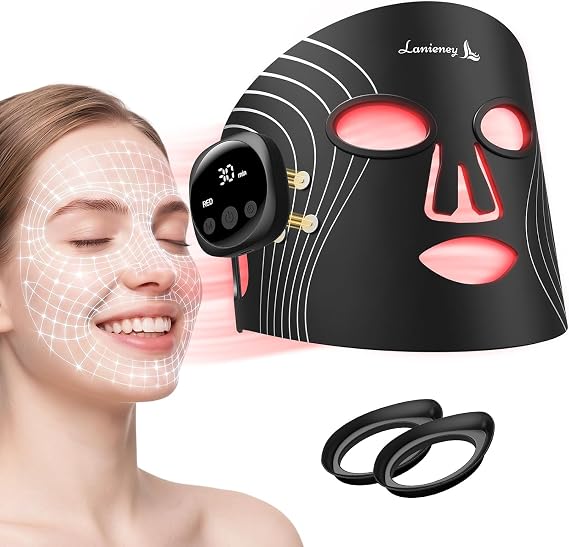 Red Light Therapy Mask for Face, Wireless LED Face Mask