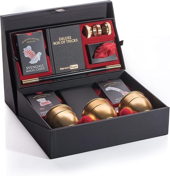 Marvin's Magic Deluxe Box of Tricks - Signature Magic Set Age 8+ | Kids Magic Trick Set, Tricks And Illusions, Step By Step Instructions, Fun Gift For Ages 8+