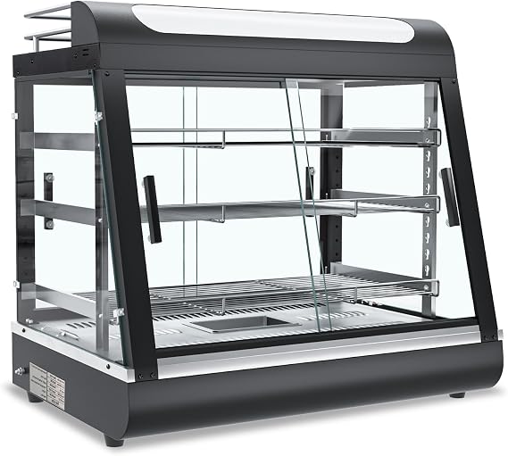 27" Food Warmer Countertop Display w/Top Rack, w/Inner 3-Color LED Lighting