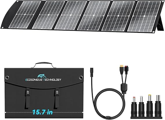 100W Portable Solar Panel CPC Material USB-C PD3.0 & 20V DC XT60 Anderson