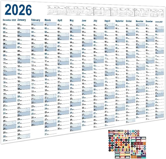 365 Day Calendar 2026 Planner Schedule Creative Projects