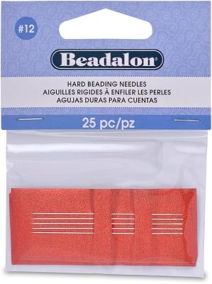Beadalon Hard Beading Needles #12 25 Pieces