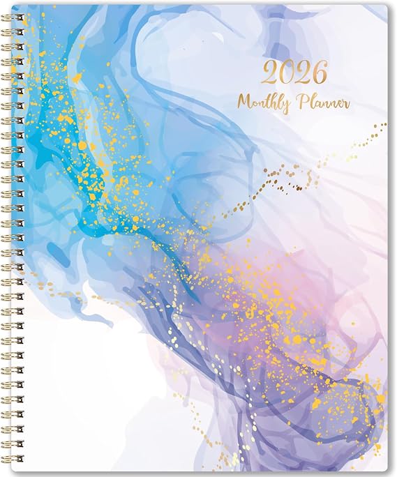 2026-2027 Monthly Planner - 2026 Planner from Jan. 2026 - Dec. 2026, Monthly Calendar 2026 With Tabs, Inner Pocket, 8.5'' x 11''