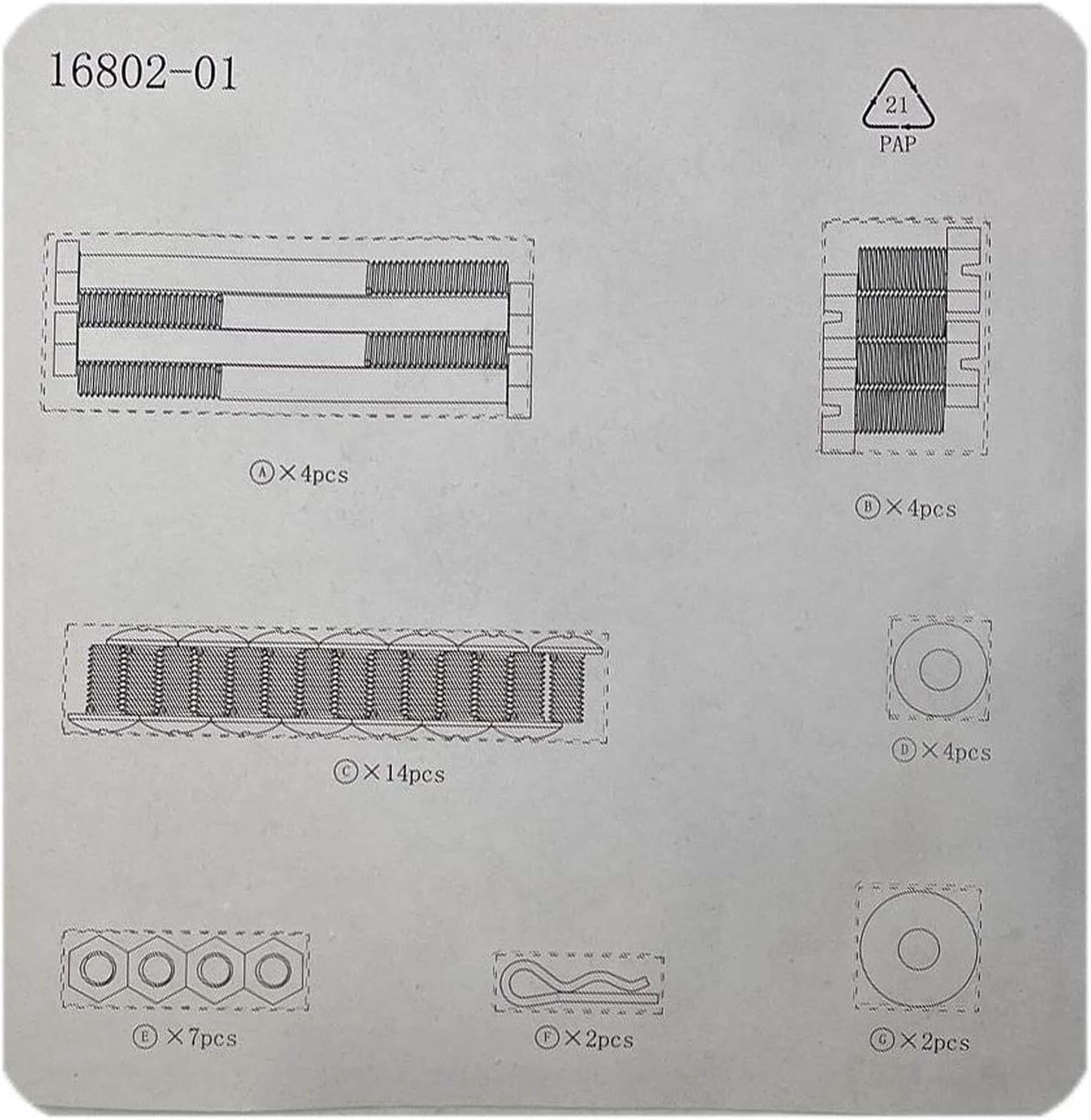 Hardware Pack for Rider 600 Pellet Grills: 16802-01 Compatible with Oklahoma Joes