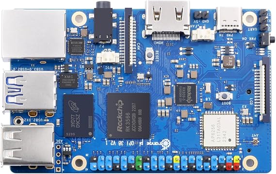 Orange Pi 3B 2GB/4GB/8GB LPDDR4/4X Rockchip RK3566 4-Core 64-Bit Single Board Computer with eMMC Socket, WiFi 5 and Bluetooth 5.0, Development Board Run Linux/Ubuntu/Debian/Android (4GB)