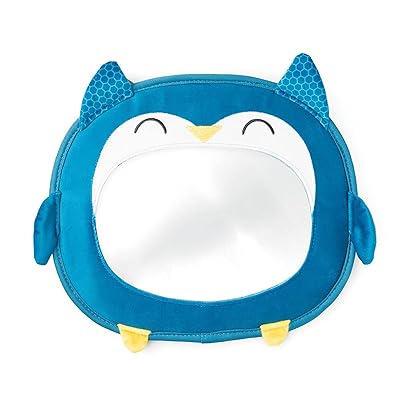 Diono Easy View Owl Character Baby Car Mirror, Safety Car Seat Mirror for Rear Facing Infant, Fully Adjustable, Wide Crystal Clear View, Shatterproof, Crash Tested