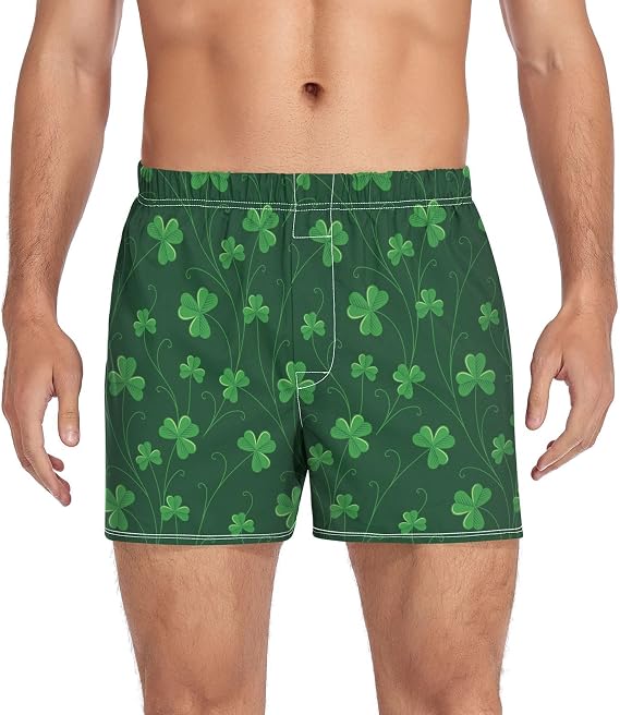 Men's Boxer Shorts Cotton Loose Underwear with Button Fly