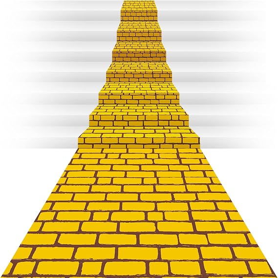 1 Piece Yellow Brick Floor Runner Wizard Backdrop for Halloween