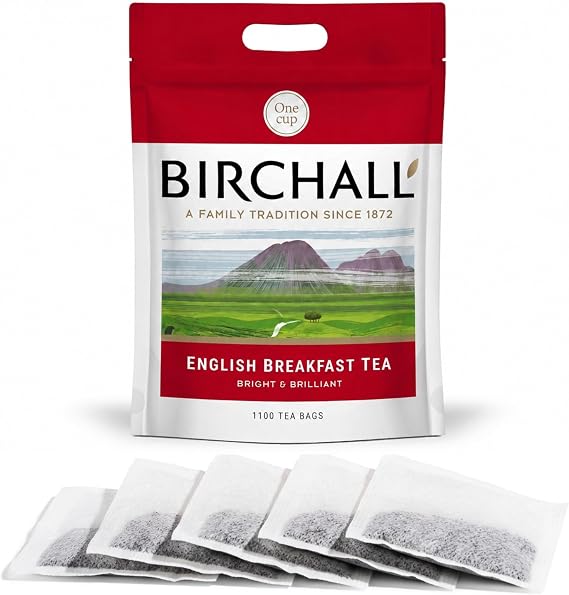 Birchall English Breakfast Black Tea Bags, 1 Bag x 1100 Plant-Based Teabags