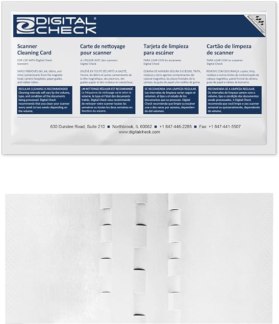 KICTeam - Waffletechnology Cleaning Cards for Digital Check Scanners (15 Cards) - Digital Check Tested & Approved - Presaturated with WonderSolvent