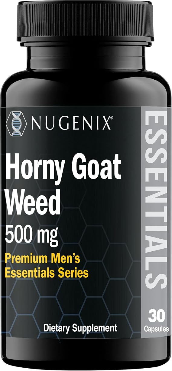 Nugenix Essentials Horny Goat Weed for Men, Epimedium Extract, 30 Capsules | Male Vitality and Wellness