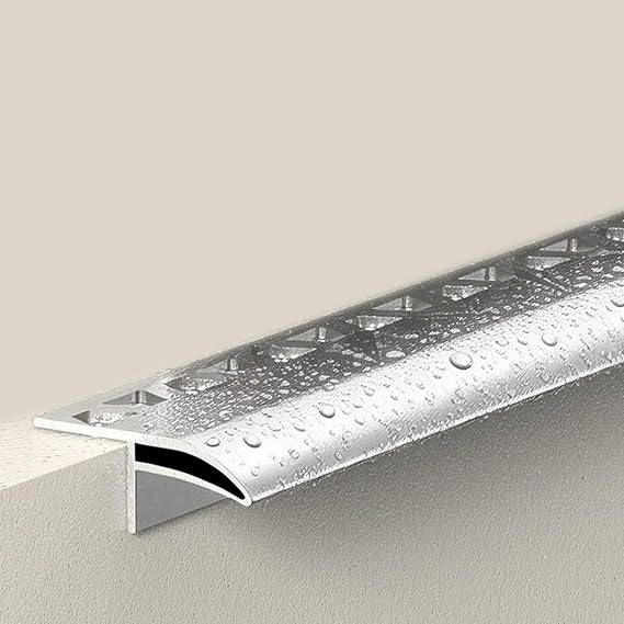 Drip Edge Deflector for Roof Eaves, Aluminum Water Diversion Profile, Exterior Walls Nosing Drip Molding Trim, Prevents Staining and Moisture(W19mm/0.7in,1pack-1.25m)