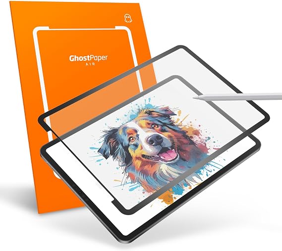 UPPERCASE GhostPaper Air Premium Detachable Paper Feel Writing Sketching Surface Screen Protector, Air-ttach Nano Suction Mounting, Compatible with iPad Pro 11" M5/M4 (2025 2024)