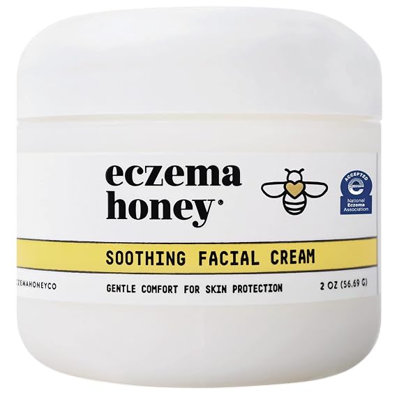ECZEMA HONEY Soothing Facial Cream, Natural Dry Skin Repair (2 Oz)
