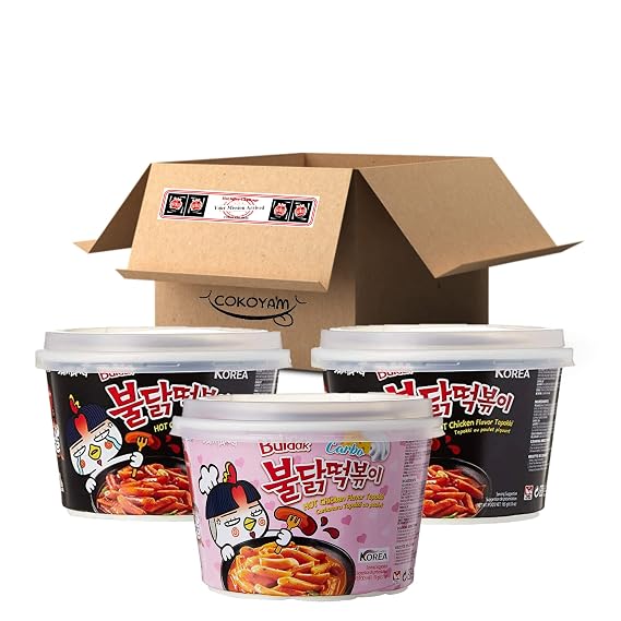 Korean Hot Chicken Flavored Tteokbokki A to Z Variety Assortment YOPOKKI SAMYANG (Combo #BB, Set of 1)