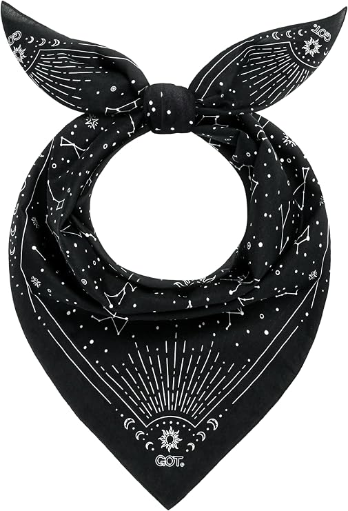 Cotton Bandana for Women & Men - Running Head Scarf Hair Wrap Neck Kerchief