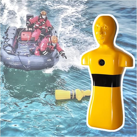 Water Rescue Dummy,Fire Training Drill Model,Rescue Rapid Water Injection Device,with 3 Water Injection Holes,No Assembly Required(Yellow)