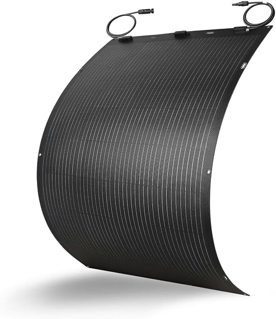 200 Watt Flexible Solar Panel Charger Flex Up to 260, 200W Ultra Thin Lightweight Solar Panel 23% High Efficiency IP67 Waterproof for Marine RV Cabin Van Car Uneven Surfaces