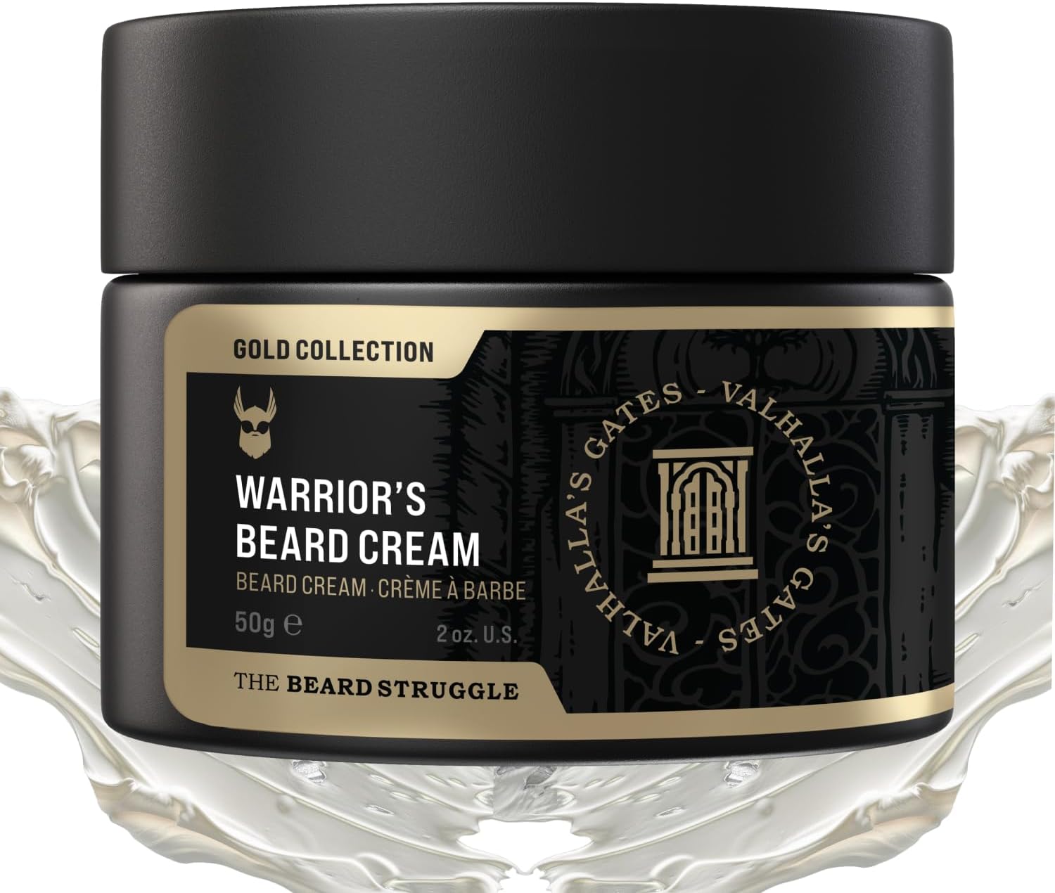 Beard Cream by Beard Struggle-Valhalla's Gates Beard Butter Moisturizer & Softener for Men-Hydrated with Avocado & Jojoba Oils-Beard & Mustache Growth Cream 50g