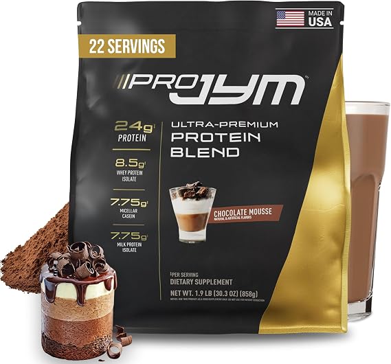 JYM Supplement Science Pro JYM Chocolate Mousse Protein Powder - Whey Protein Isolates, Casein, Milk Protein, Lean Muscle Building for Men & Women, 22 Servings