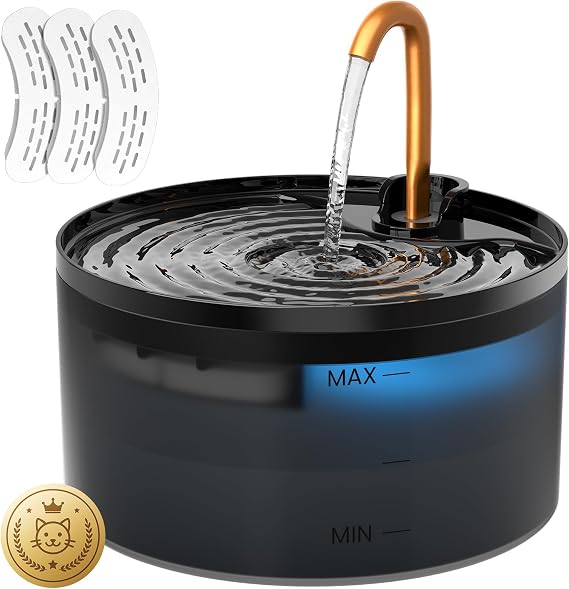DOOOB Cat Water Fountain for Drinking, 2.1L Cat Water Fountain