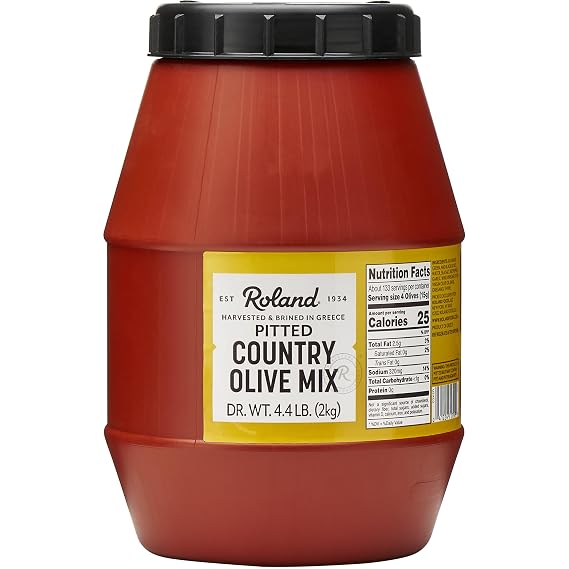 Roland Foods Pitted Country Olive Mix, 4.4 lb