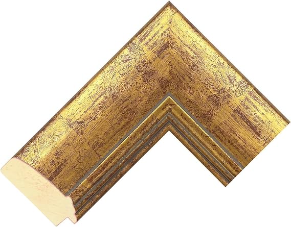 Customisable Bezel/Frame compatible with the Samsung Frame TV (55 inch) - Wide Gold Frames (Cushion Gold Leaf 65mm)