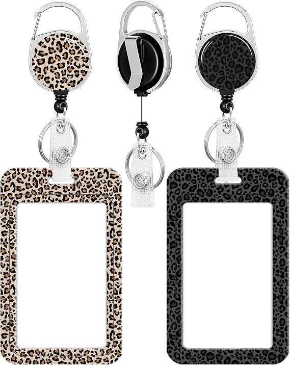 2 Pack Badge Holder and Heavy Duty Retractable Reel