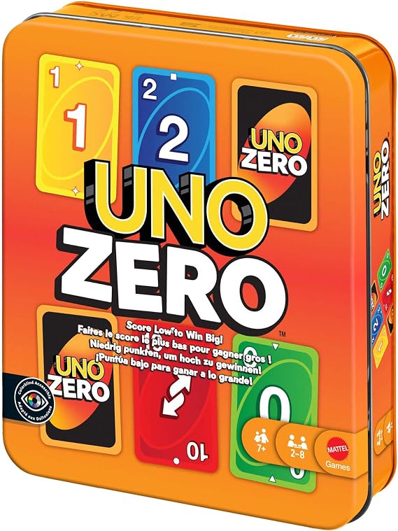Mattel Games UNO Zero Card Game, Ages 7+, Players 2-8