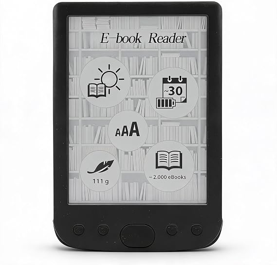 E Book Reader, Pocket Bookstore, 6 Inch HD Touchscreen Reader, Portable and Eye Friendly, for Commuting, Traveling, Relaxing (4G)