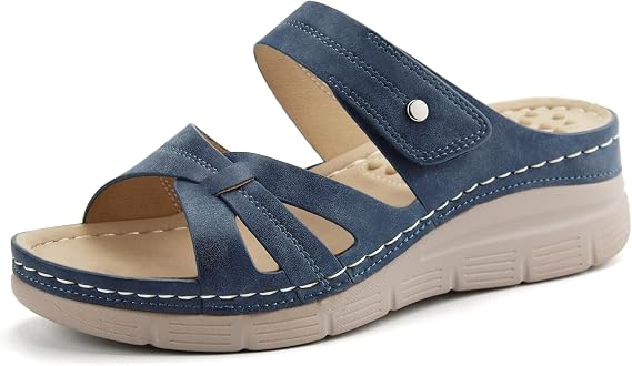 Ortho + Rest Women Orthotic Slides Comfortable Orthopedic Sandals Walking Sandals with Arch Support