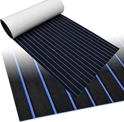 Boat Flooring EVA Foam Boat Decking 94 x70564535 Non-Slip Boat Mat Self-Adhesive Foam Boat Deck Flooring Faux Teak Marine Mat for Pontoon Swim Platform Kayak Deck Yacht Jon Boat