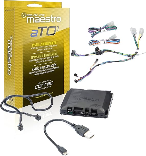 Idatalink Maestro ADSMAR Maestro AR Amplifier Replacement Module Bundled with + (1) iDatalink HRNARTO1 Harness Compatible with Select Toyota and Lexus Vehicles with Premium Sound Systems