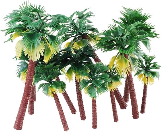 NWFashion 20PCS Model Scenery Landscape Rainforest Palm Trees,Building Model Trees