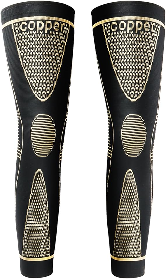 SKDK Copper Full Leg Sleeves Long Compression,Knee Braces for Knee Pain Women & Men, Knee Compression Sleeves, Knee Support for Meniscus Tear, ACL, Arthritis, Joint Pain Relief,Sport
