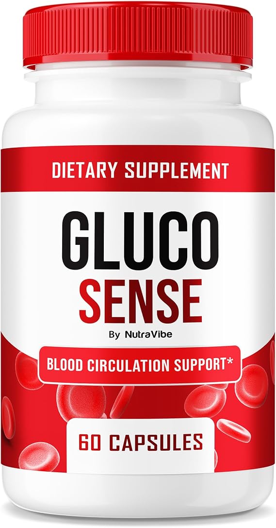 GlucoSense Official Gluco Sense Formula with Clean, Premium Blend to Help Support Healthy Circulation, Natural Flow & Balanced Levels | Just 2 Easy-to-Swallow Pills Daily (60 Capsules)