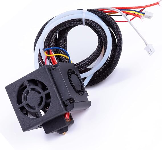 Ender 3 Fully Assembled Hotend Set Replacement Fully Assembled Extruder Kit with Mental Shell and Dual Fan for Ender 3 Ender 3S Ender 3 Pro 3D Printer