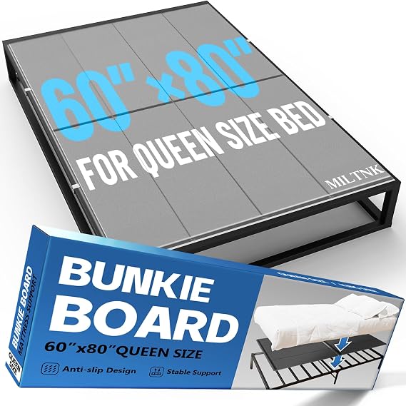 Bunkie Board Queen Size (60x80''), Bed Support Board For Under Mattress