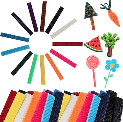1000 Piece Wax Craft Sticks for Kids,13 Colors Bendable Sticky Wax Yarn Sticks,Craft Sticks Bulk for Kids DIY Art Supplies