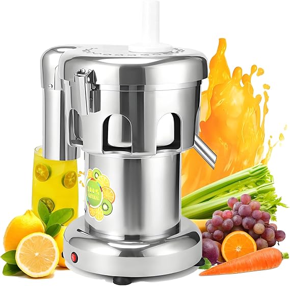 Commercial Juice Extractor, Heavy Duty Juicer, Aluminum Casting and Stainless Steel Constructed Centrifugal Juice Extractor, Juicing Both Fruit and Vegetable - Industrial Grade Juicer,A3000
