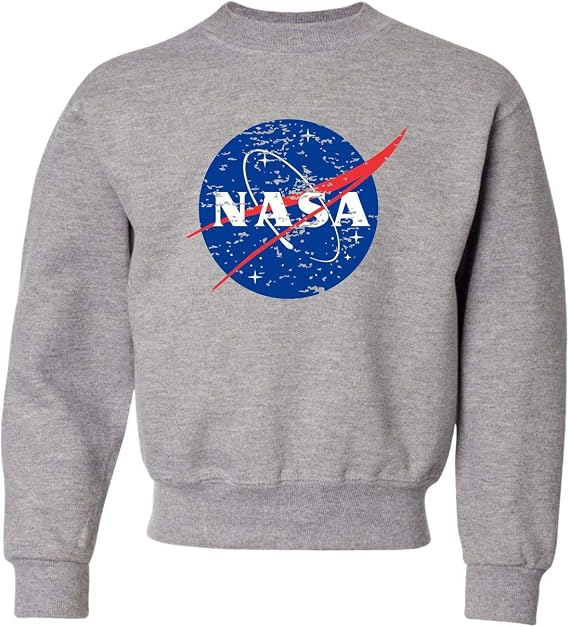 Go All Out Youth Distressed NASA Logo Crewneck Sweatshirt