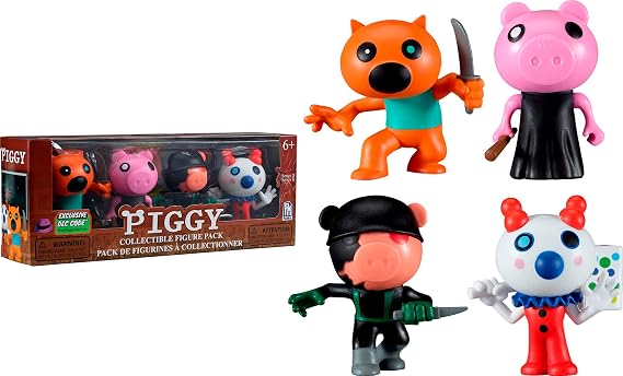 Lansay - Piggy-Pack of 4 Figures 8 cm - Video Game Characters, 70160
