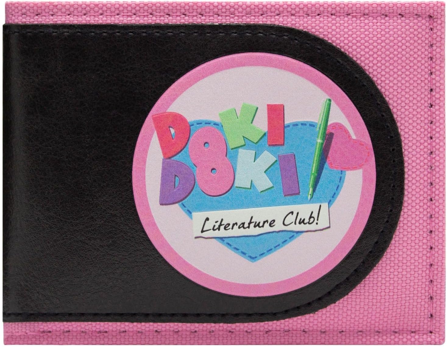 Doki Doki Visual Novel Literature Club! Dark Twists Wallet Bi-Fold ID & Card Holder, Pink