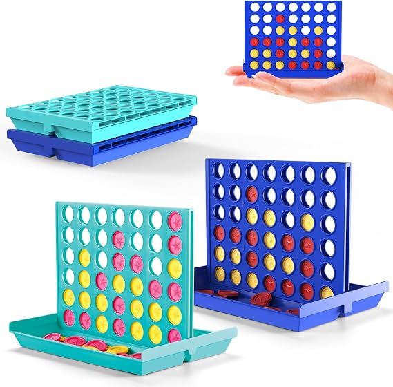 Pup Go 4 in a Row Travel Games for Kids 3+, Holiday Essentials Board Games | 2-Pack Plane Activities for kids, Pocket Travel Toys for Car, Airplane, Camping, Party, 2 Players Connect Game, Camping Games