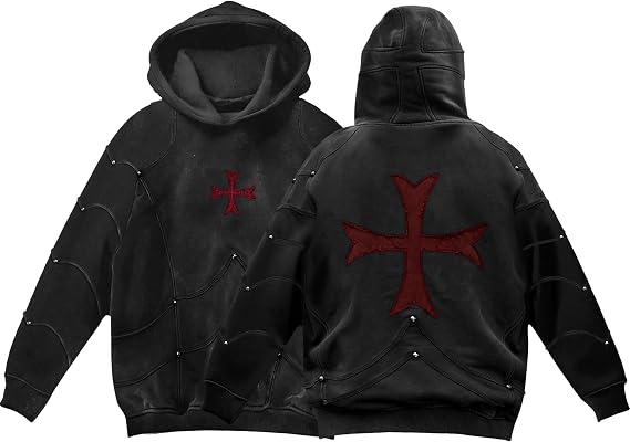 SAINT KAIZEN Crusader Armor Hoodie - 420 GSM Sweatshirt with Raw