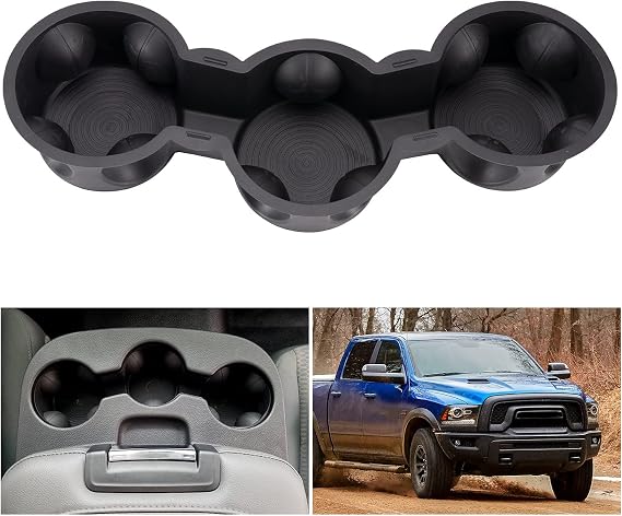 HAKA TOUGH 3 Cup Holder for 2013-2018 Dodge Ram 1500 2500 3500 4500 5500 with 40/20/40 Seat with Fold Down Center Console Accessories,Replace OEM # 68206301AA Black