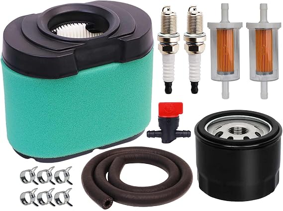 HOODELL 792105 Air Filter 696854 Oil Filter Kit Compatible with 407777 445877 Engine John Deere D170 Z425 Lawn Mower, Replace MIU11515 Air Filter